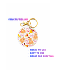 Keychain Circle Decal | Bear&Flowers 4pc