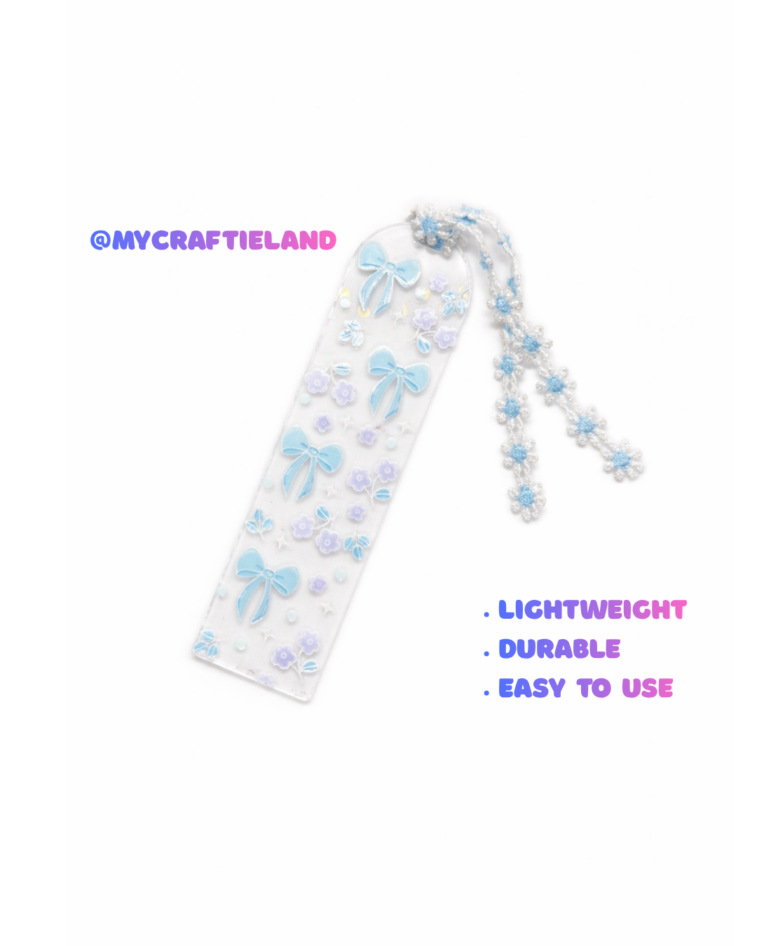 Handmade Bookmark | Blue Bow