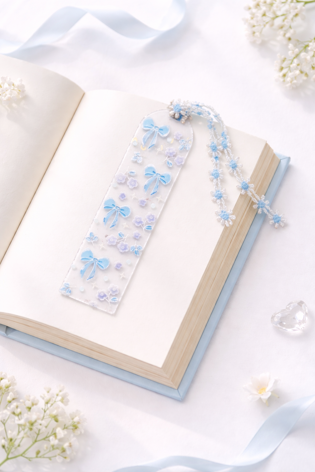 Handmade Bookmark | Blue Bow