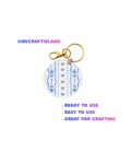 Keychain Circle Decal | Blue Bowties 4pc