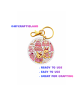 Keychain Circle Decal | Bunny&Books 4pc