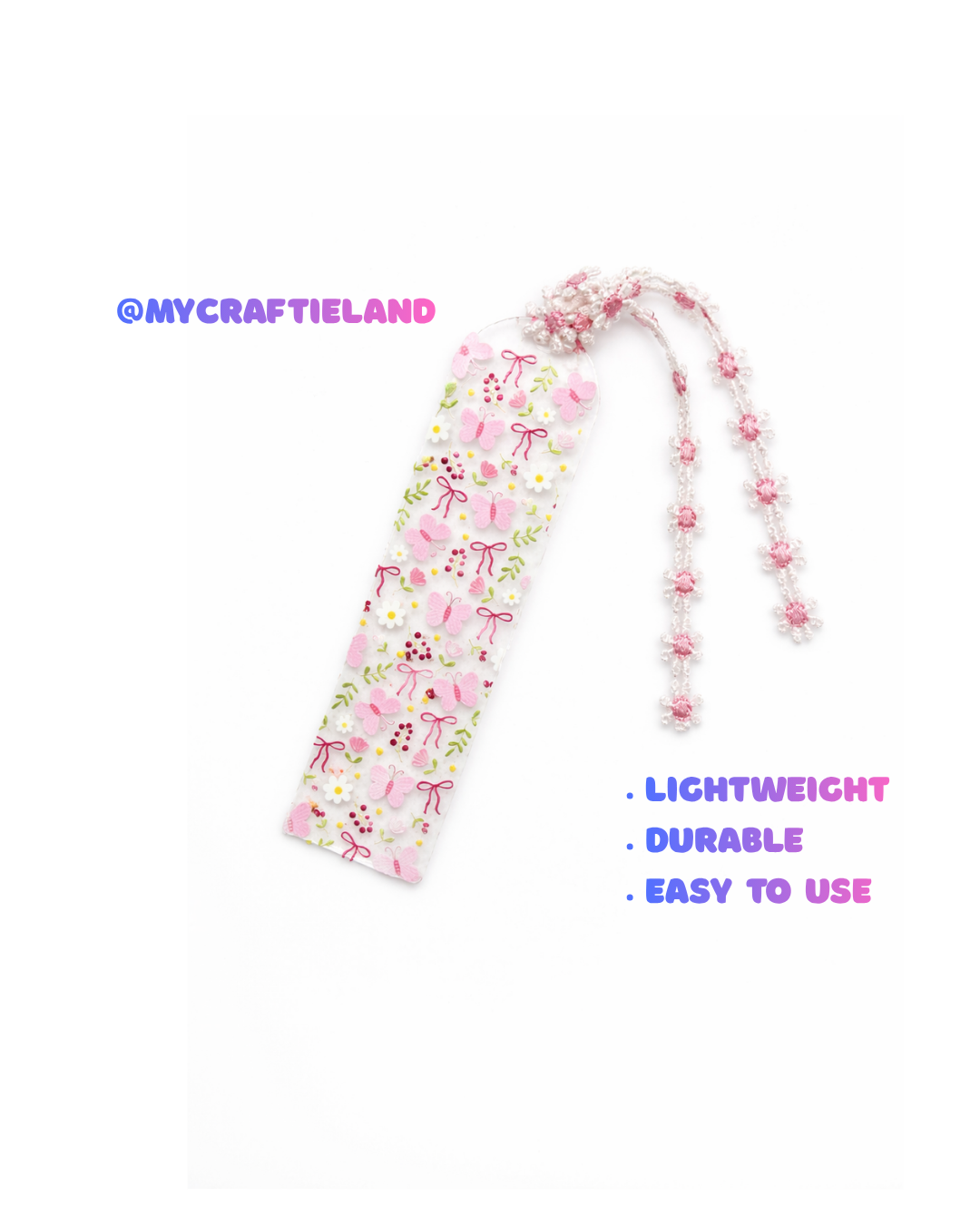 Handmade Bookmark | Butterfly & Bows