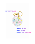 Keychain Circle Decal | Butterfly Garden 4pc