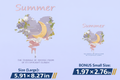Romantic Summer Moonlight DTF Transfer Set | Large + Bonus Mini Size |  Ready to Press