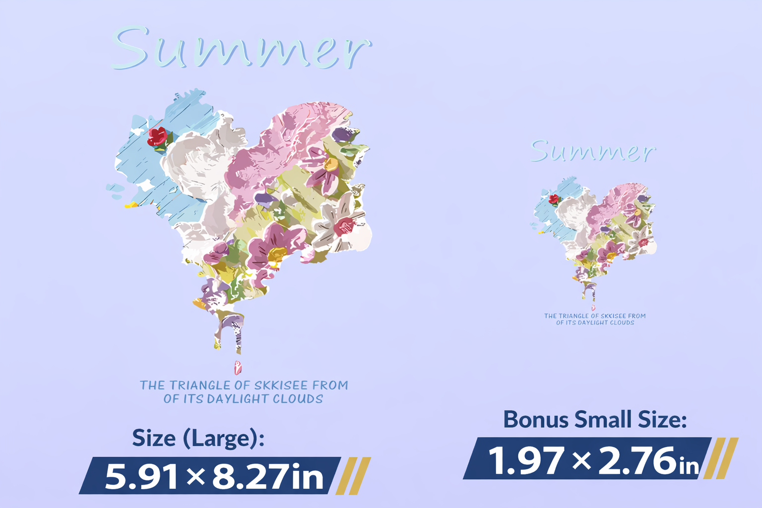 Romantic Summer Colorful Day DTF Transfer Set | Large + Bonus Mini Size |  Ready to Press