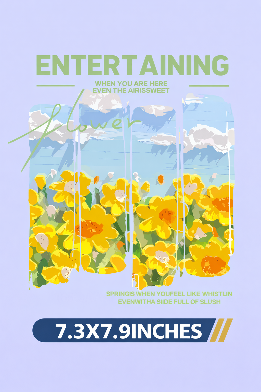 Sunflower Field DTF Iron-On Transfer | Aesthetic Nature Landscape Heat Transfer