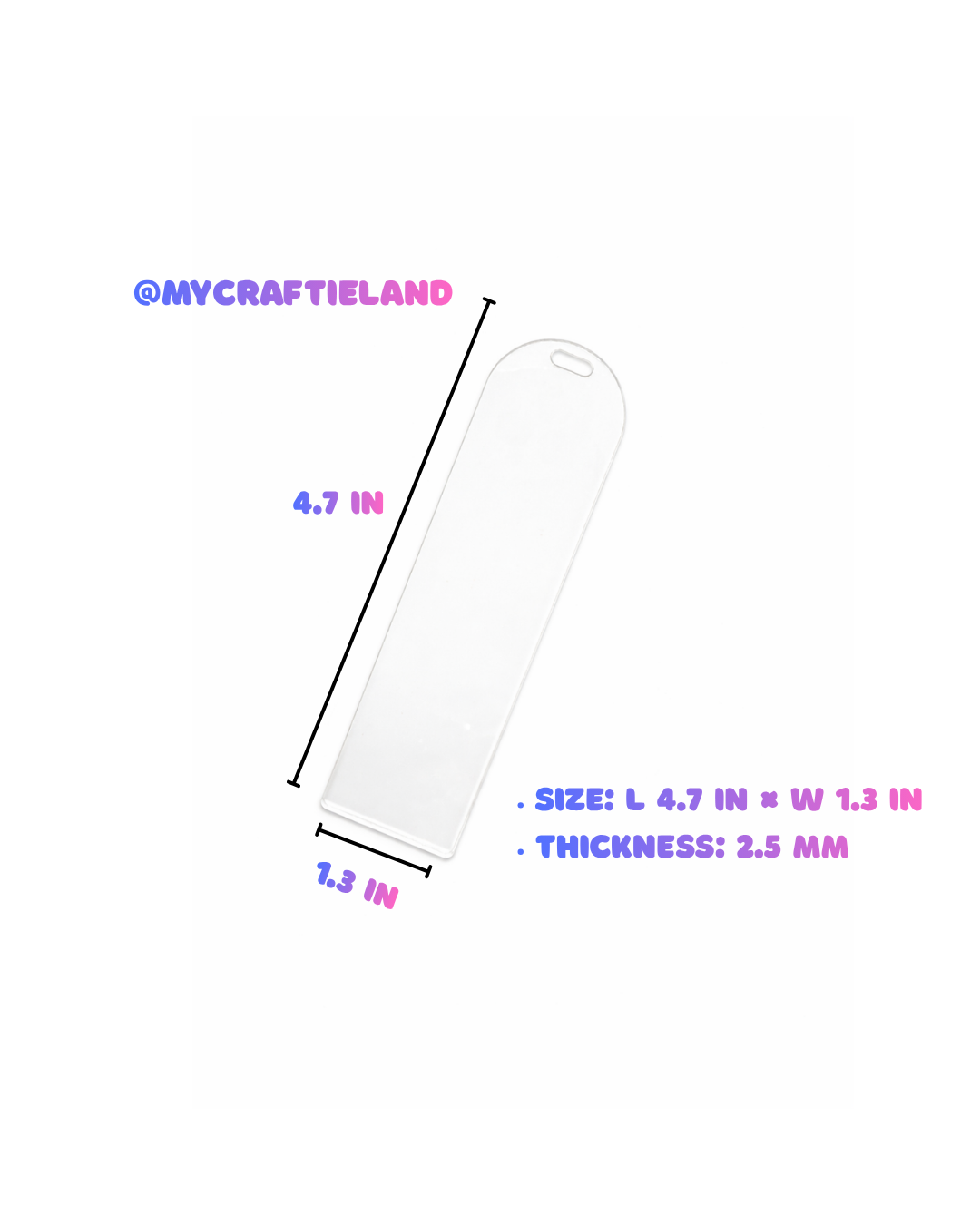 Bookmark Acrylic Blanks | Clear