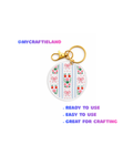 Keychain Circle Decal | Flowers&Bows 4pc