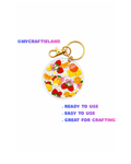 Keychain Circle Decal | Fruit Punch 4pc