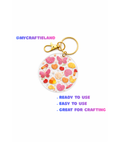 Keychain Circle Decal | Garden Picnic 4pc