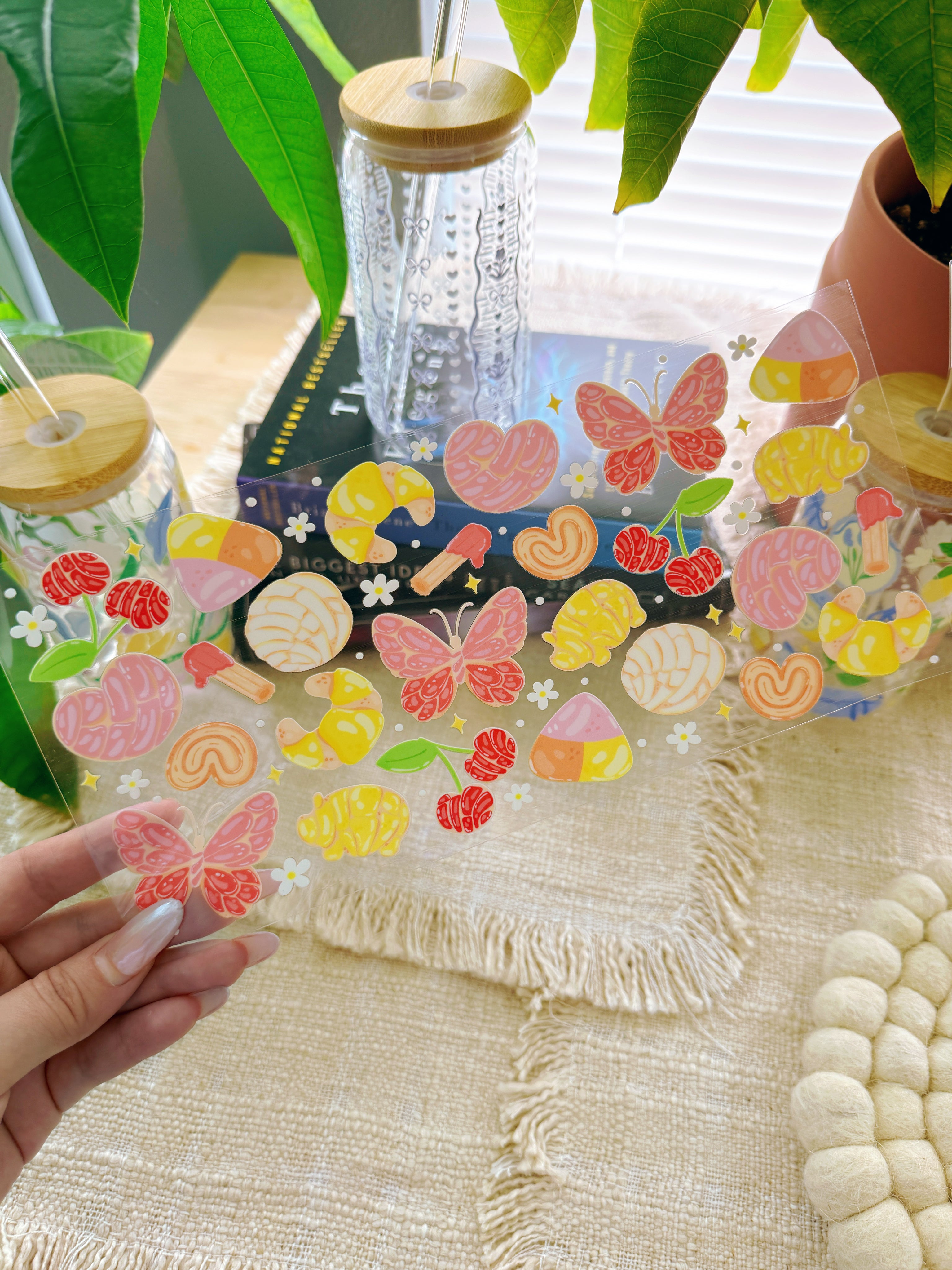 16oz Cup UV DTF Waterproof Wrap | Garden Picnic