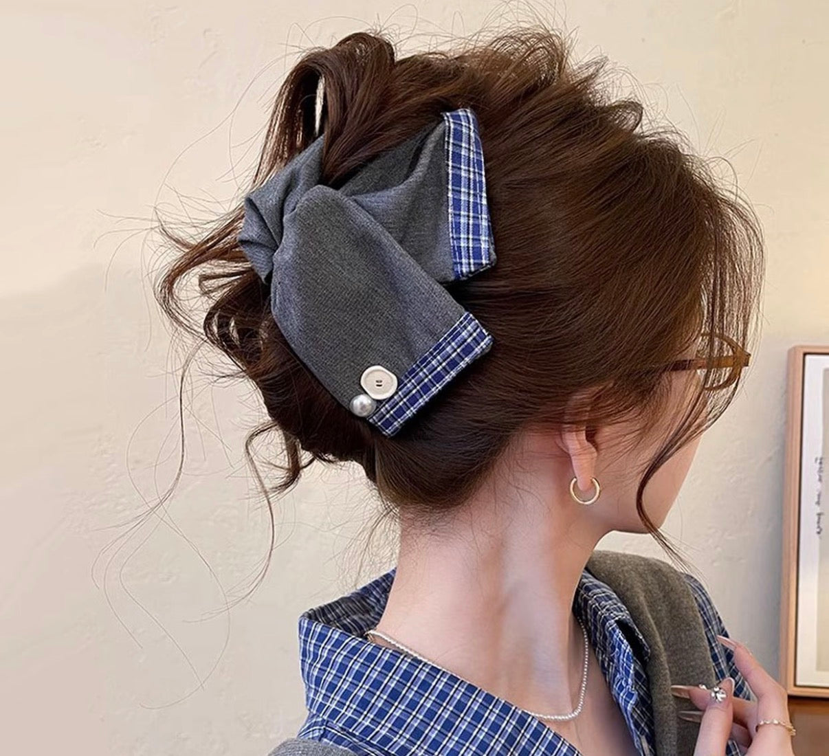 Large Bow Hair Claw Clip for Women – Strong Hold Non-Slip Clip for Thick Hair