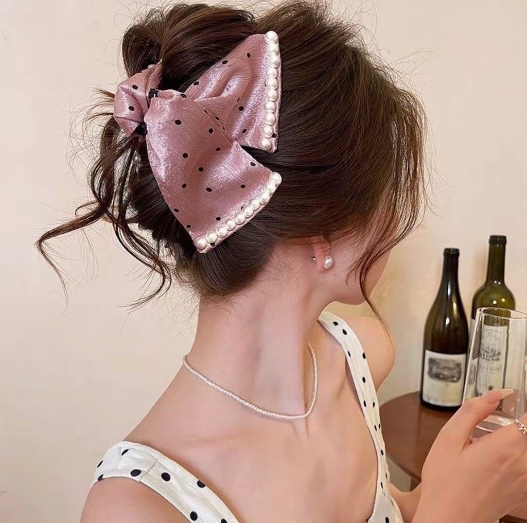 Large Bow Hair Claw Clip for Women – Strong Hold Non-Slip Clip for Thick Hair