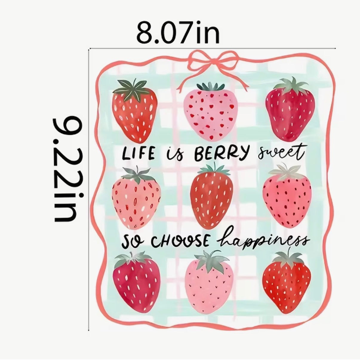 Sweet Strawberry DTF Transfer 🍓 – Cute Heat Transfer for T-Shirts & DIY