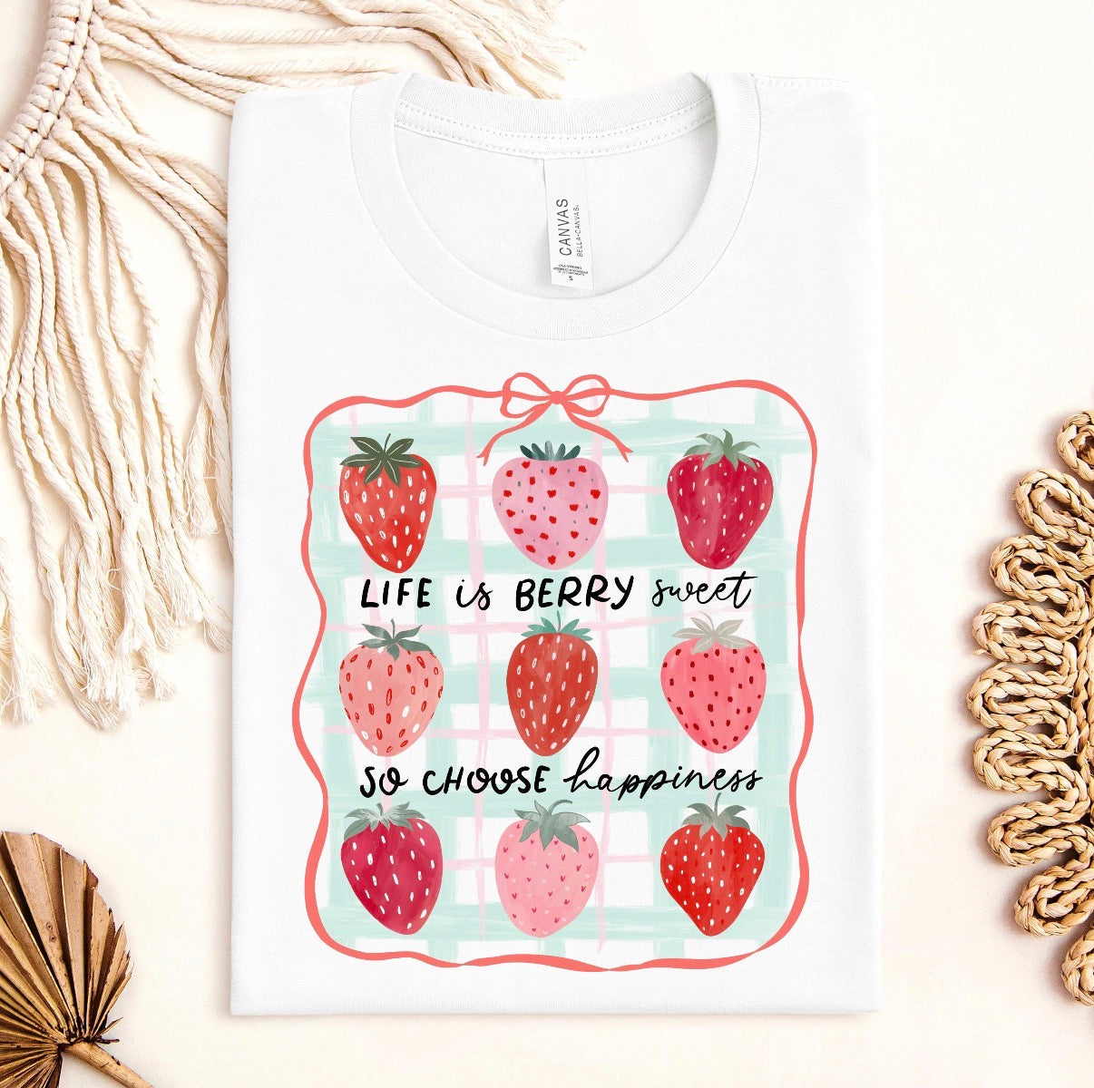 Sweet Strawberry DTF Transfer 🍓 – Cute Heat Transfer for T-Shirts & DIY