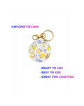 Keychain Circle Decal | Lemon Summer 4pc