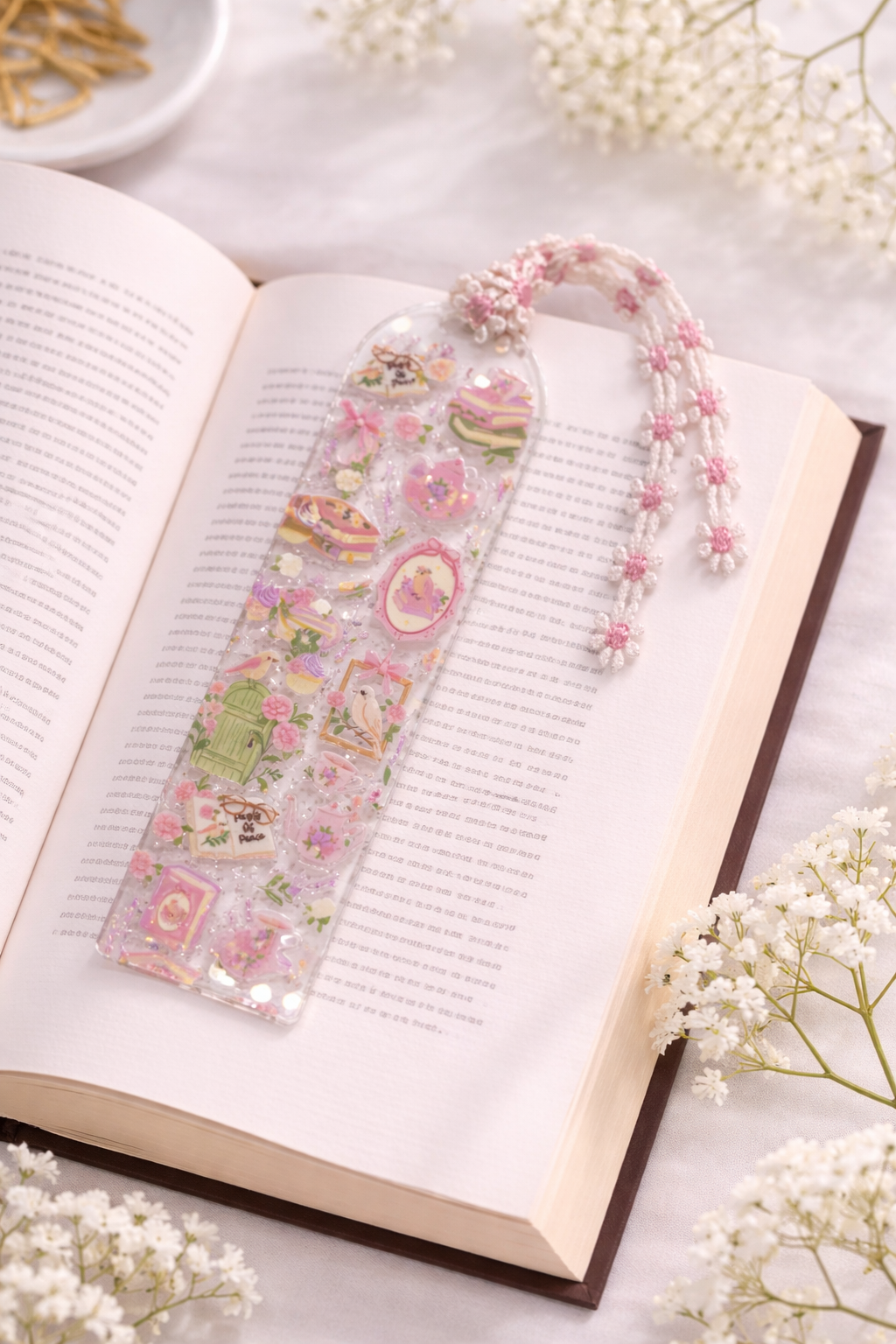 Handmade Bookmark | Romantic Garden