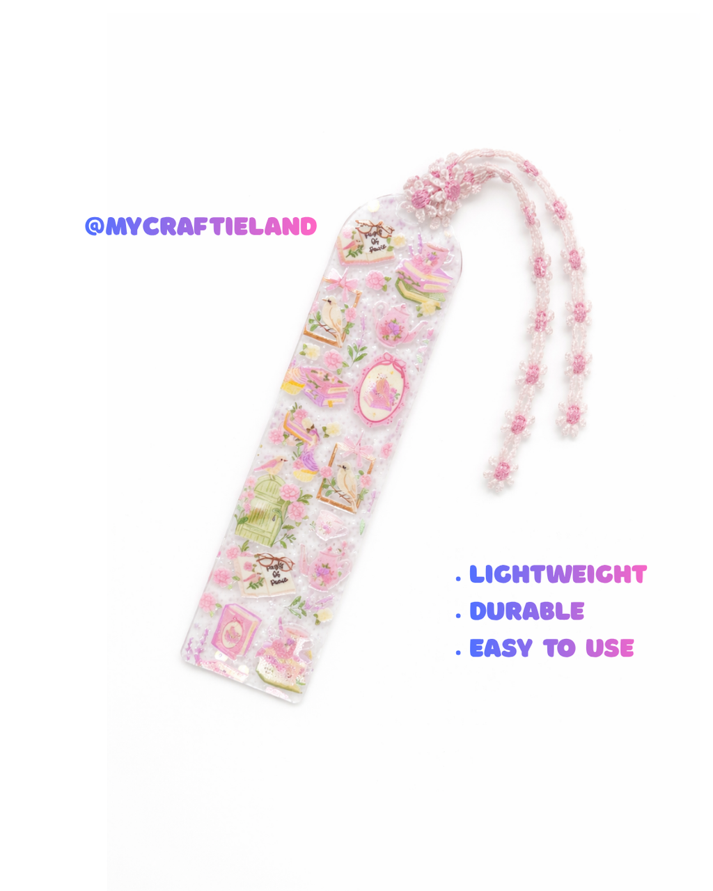 Handmade Bookmark | Romantic Garden