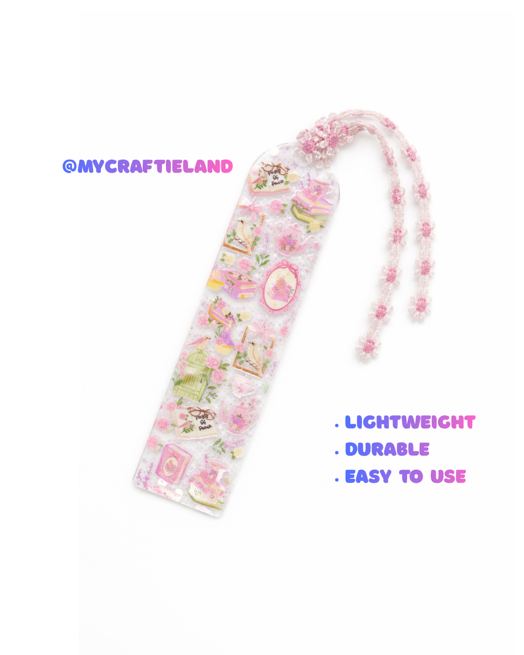 Handmade Bookmark | Romantic Garden