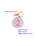 Keychain Circle Decal | Rose Garden 4pc